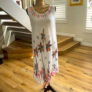 Sleeveless Handprinted Dress (One size)